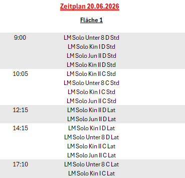 Zeitplan 20.06